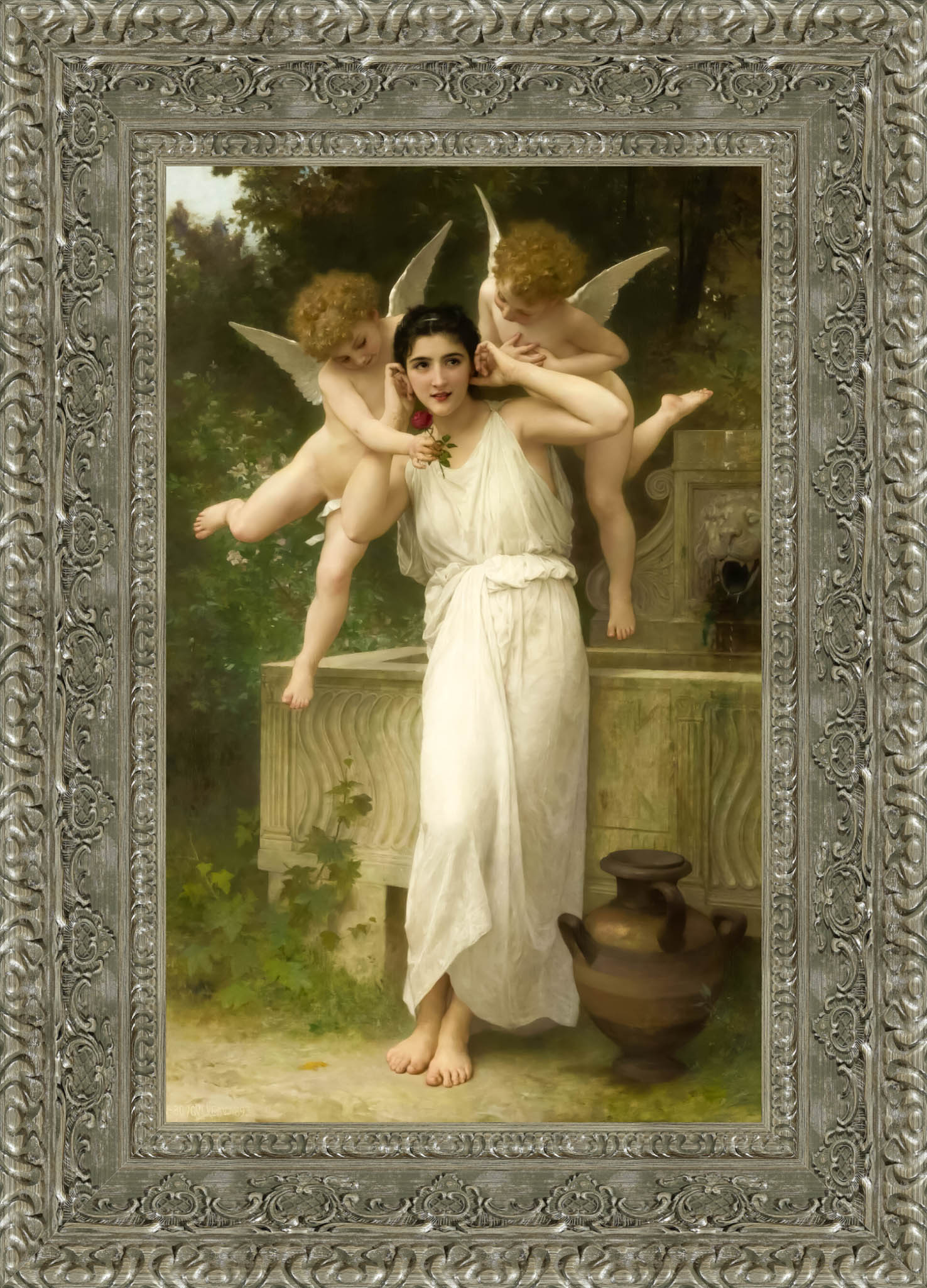 Jeunesse by William-Adolphe Bouguereau — Framed Giclee Canvas Print | Canvas Classics