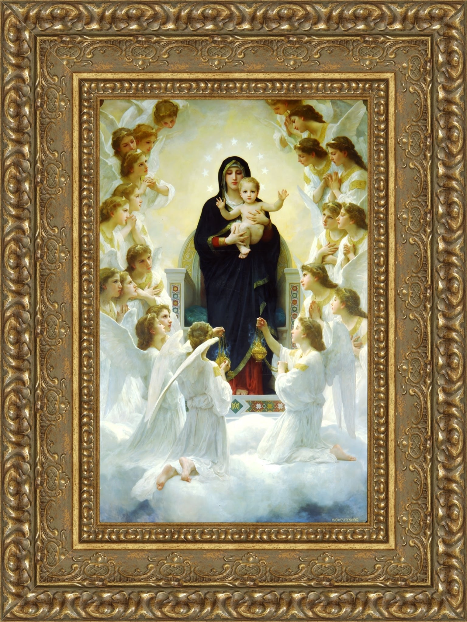 The Virgin with Angels – William-Adolphe Bouguereau, 1900
