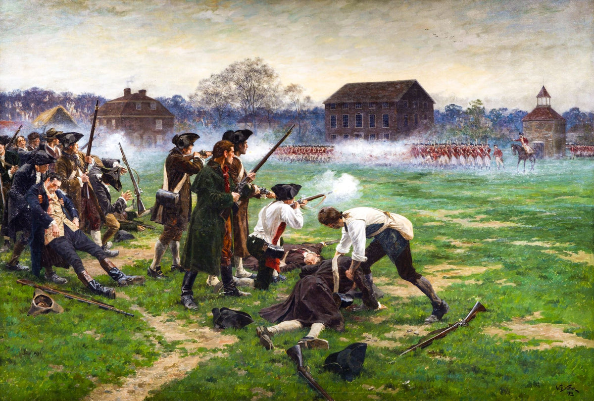 The Battle of Lexington – William Barnes Wollen, 1910, framed
