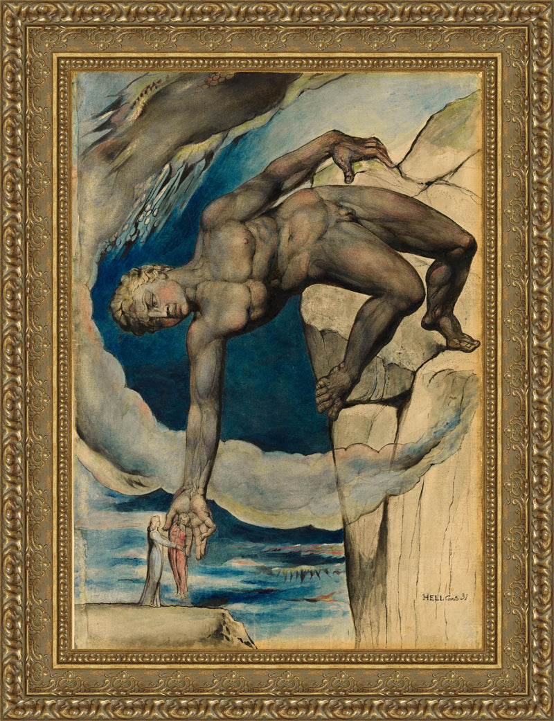 Antaeus Setting Down Dante And Virgil In The Last Circle Of Hell – William Blake, 1824-1827