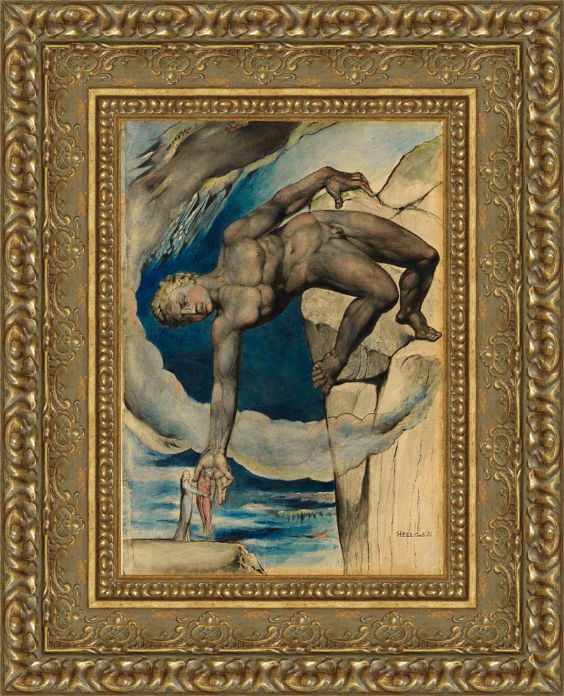 Antaeus Setting Down Dante And Virgil In The Last Circle Of Hell – William Blake, 1824-1827
