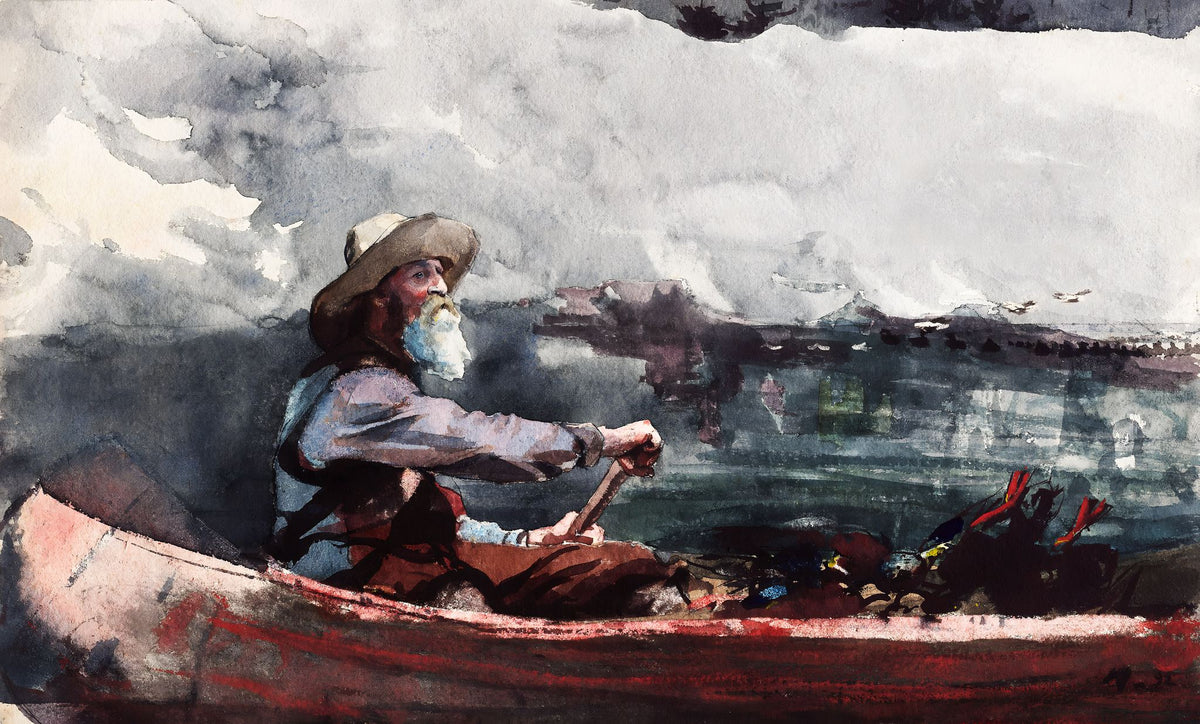 Adirondacks Guide – Winslow Homer, c. 1894, framed