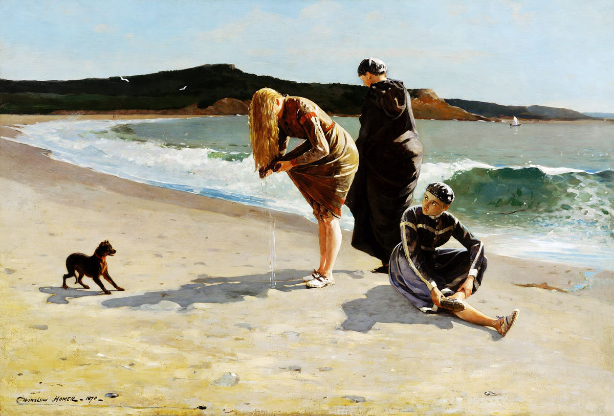 Eagle Head, Manchester, Massachusetts (High Tide) – Winslow Homer, 1870, framed