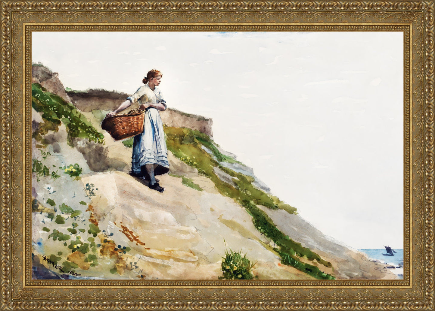 Girl Carrying a Basket