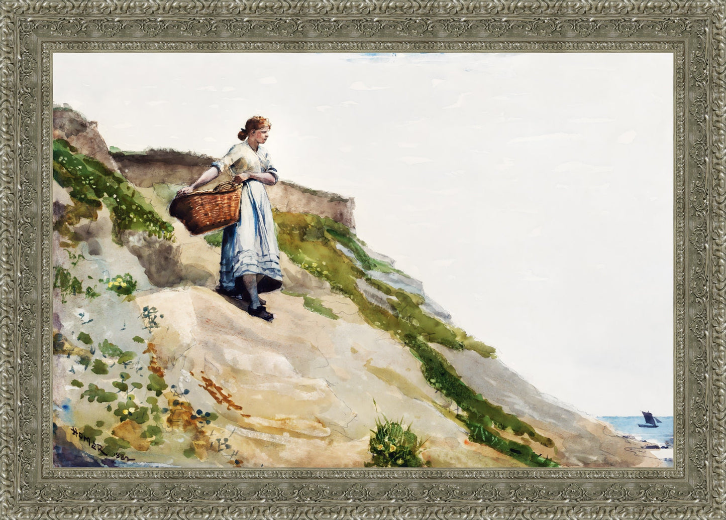 Girl Carrying a Basket