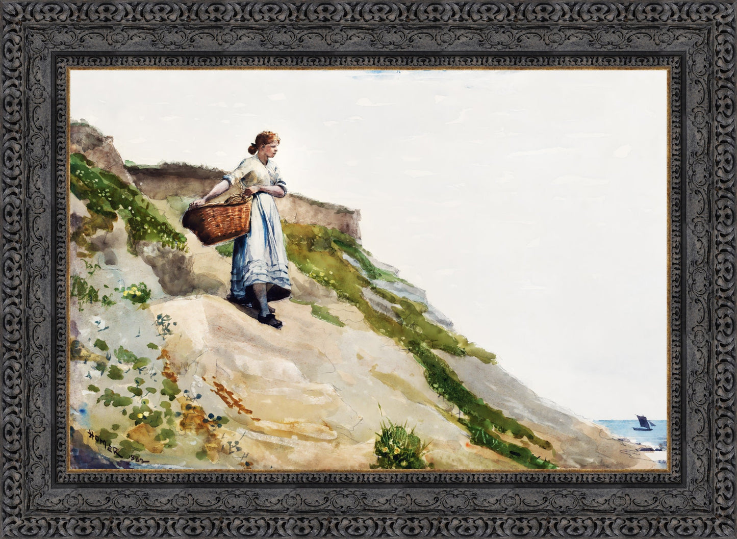 Girl Carrying a Basket
