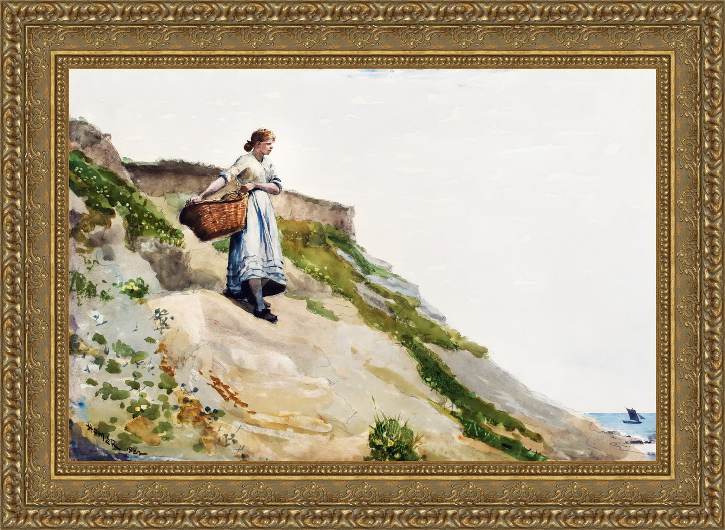 Girl Carrying a Basket