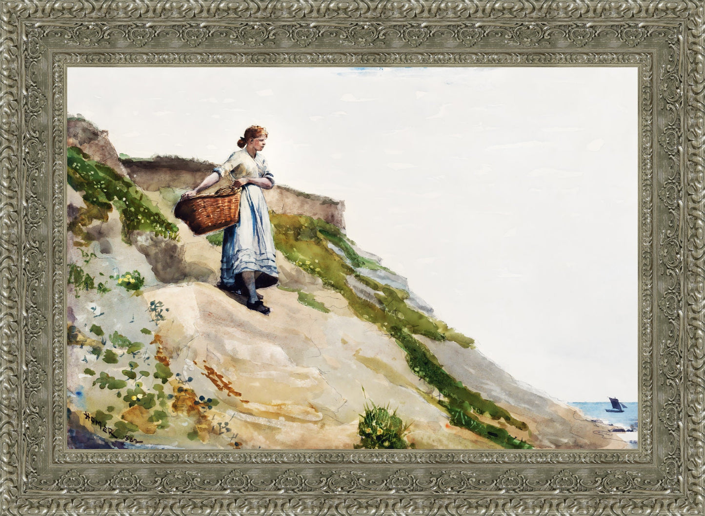 Girl Carrying a Basket