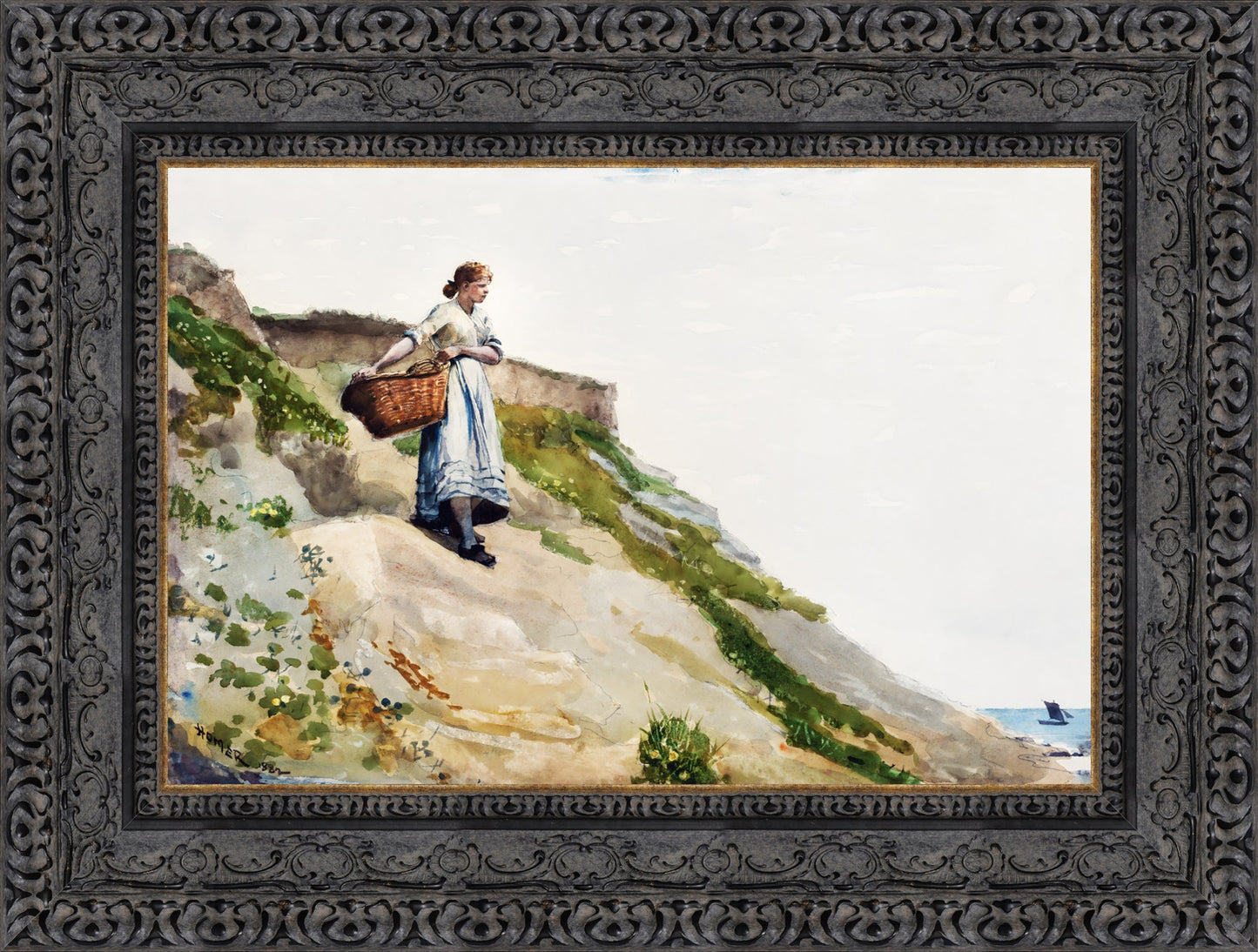 Girl Carrying a Basket