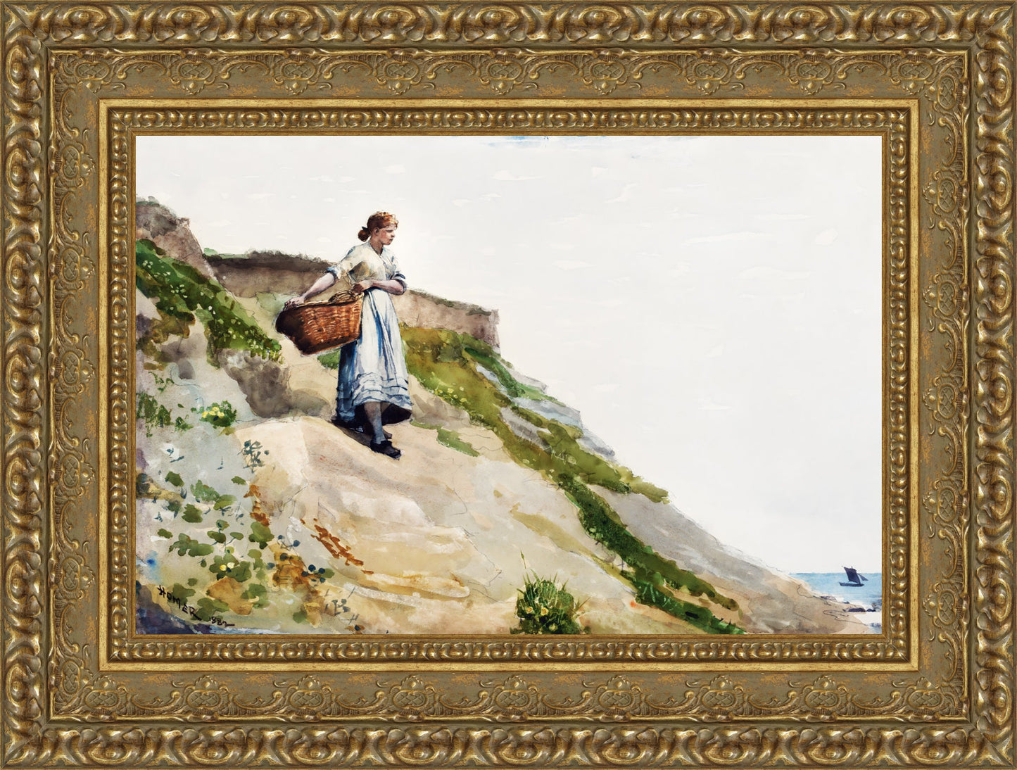 Girl Carrying a Basket