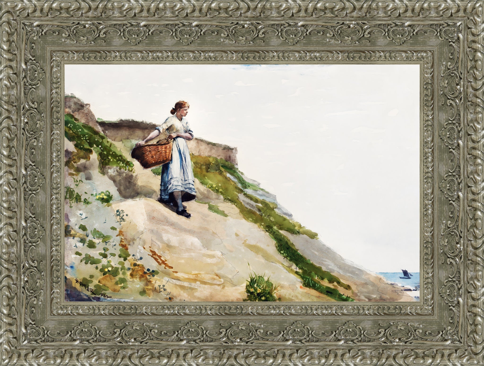 Girl Carrying a Basket