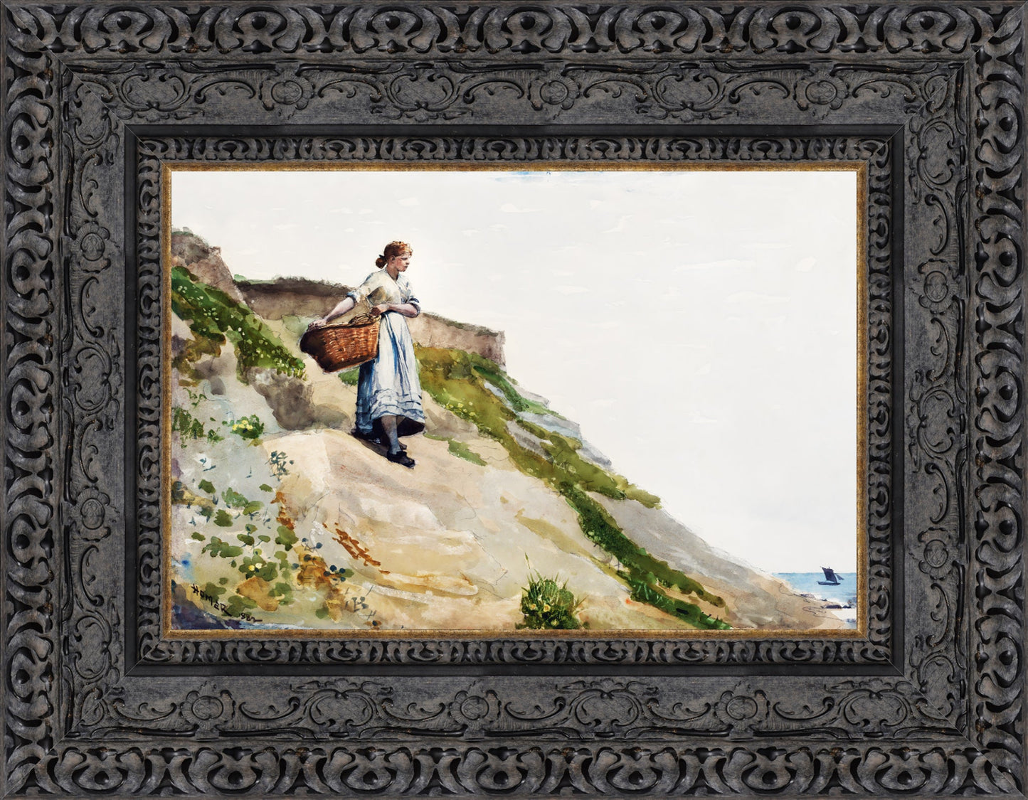 Girl Carrying a Basket