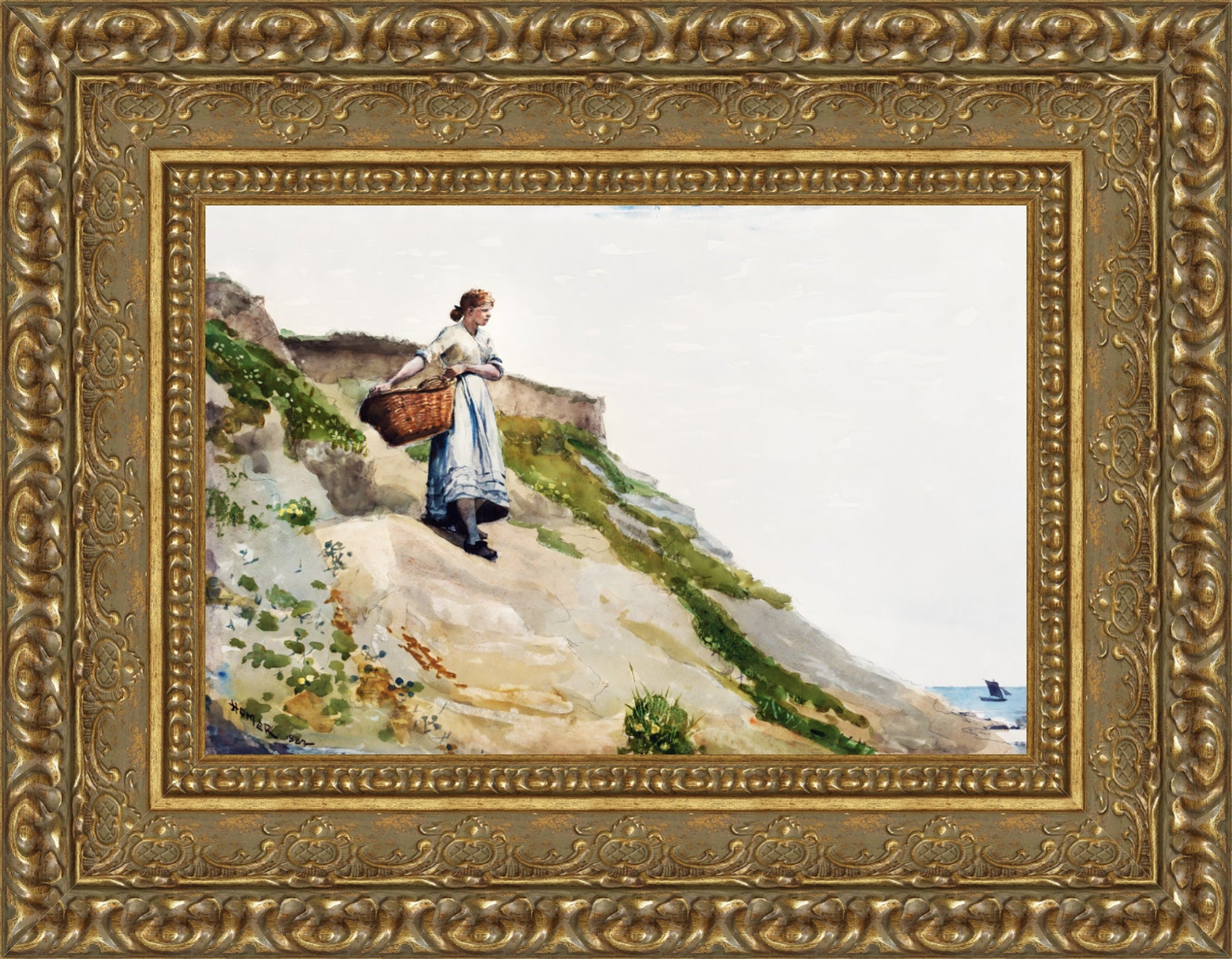 Girl Carrying a Basket