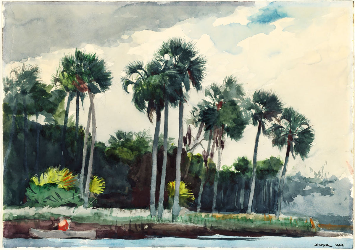 Red Shirt, Homosassa, Florida – Winslow Homer, 1904, framed