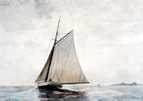 Sailing Off Gloucester by Winslow Homer — Framed Giclee Canvas Print | Canvas Classics