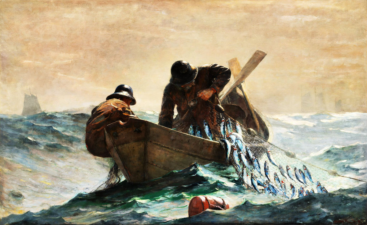 The Herring Net – Winslow Homer, 1885, framed