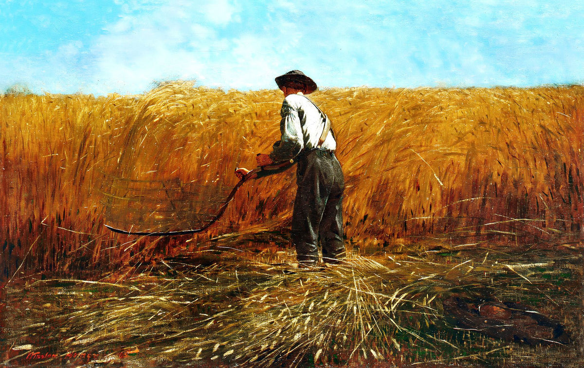 The Veteran in a New Field – Winslow Homer, 1865, framed